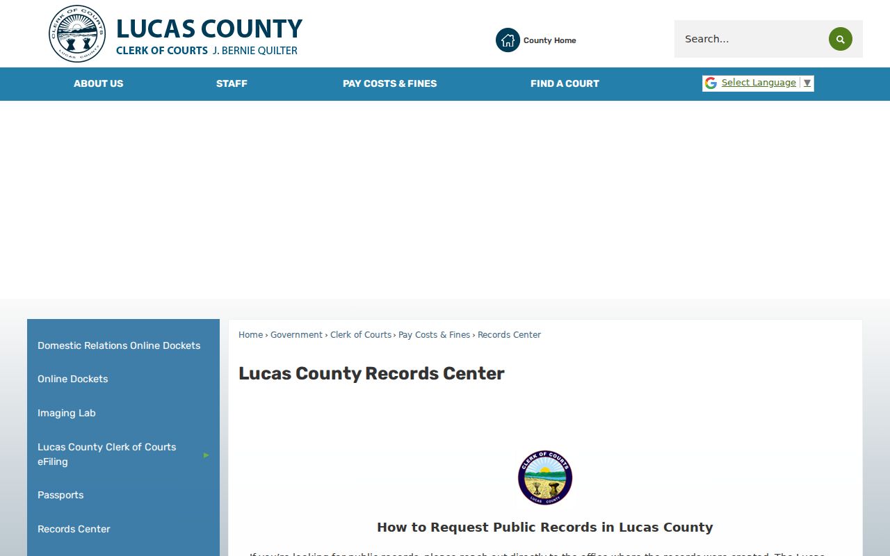 Sylvania Township previous residents research through the Lucas County Records Center source