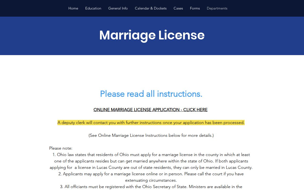 Sylvania Township previous residents research through Lucas County Probate marriage-license records