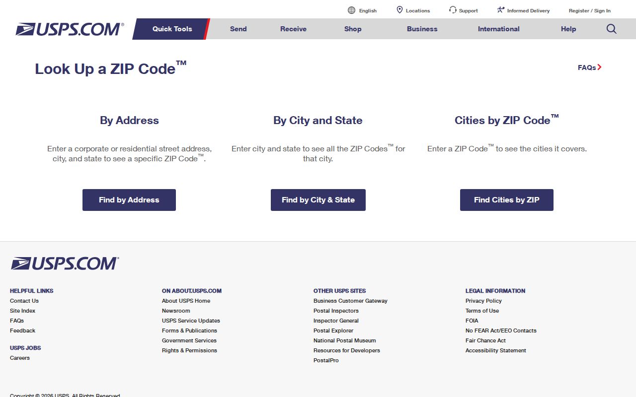 Sylvania Township ZIP code directory USPS delivery ZIP lookup